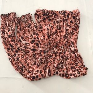 Knee length romper strapless